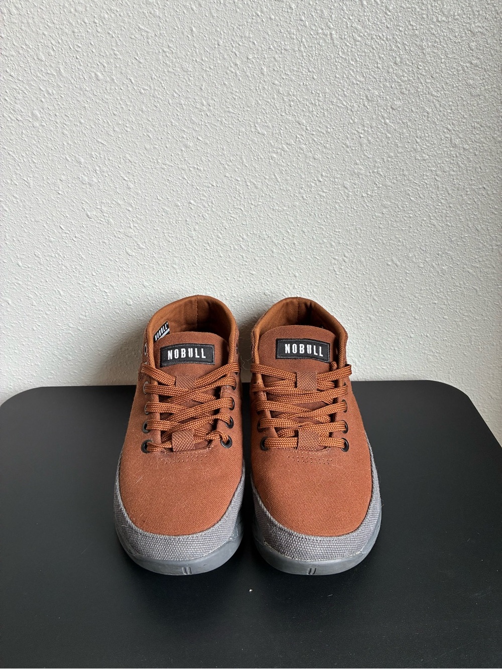 NOBULL Oak Canvas Mid Trainers in Brown